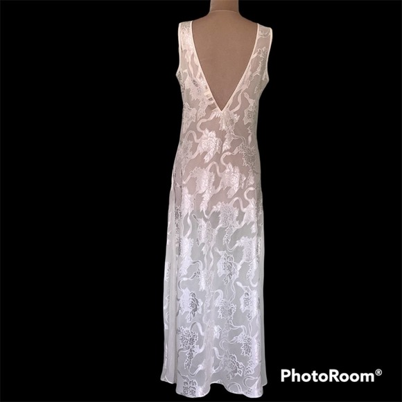 Vintage Victoria’s Secret Gold Label 2 Piece Sheer White Bias Gown & Top Set - Picture 10 of 16